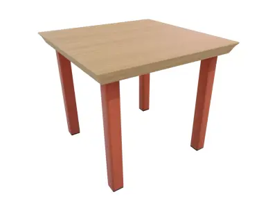 Outdoor Table Low-poly 3D model 5