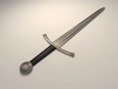 medieval sword Low-poly 3D model