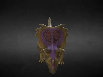 Medusaceratops Jurassic Dinosaur Low-poly 3D model