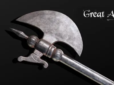 Medieval Weapons Bundle Low-poly 3D model