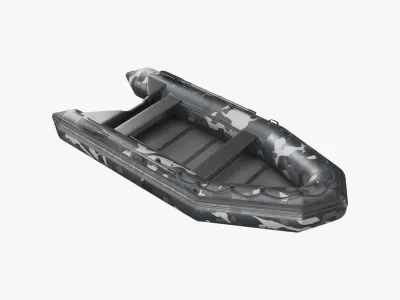 Inflatable Boat PBR Low-poly 3D model