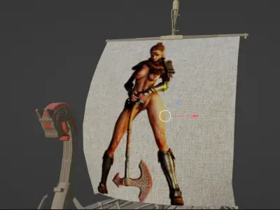 Viking boat Low-poly 3D model