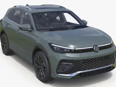 Volkswagen Tiguan 2024 Green 3D model