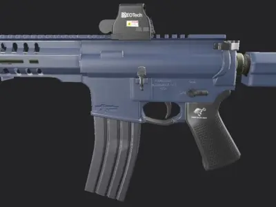 Assault rifle CMMG Low-poly 3D model