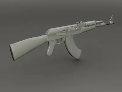 AK-47 ak - rifle 3D model 8