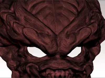 Predator face 3d mask 3D print model