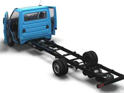 Iveco Daily Single Cab HQ Interior L6 Chassis 2023 3D model