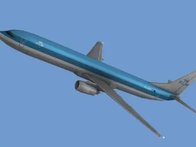 Boeing 737 KLM Low-poly 3D model