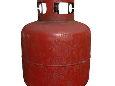 Gas Cylinder Low-poly 3D model