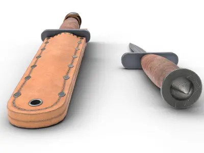 V-42 stiletto Low-poly 3D model