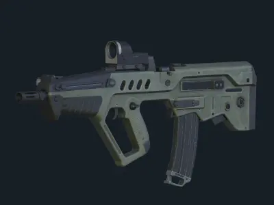 Tar-21 Assault Rifle  3D model Low-poly 3D model