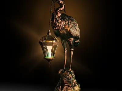  lamp heron 3D model