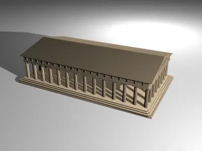 Greek Roman Temple 3D model