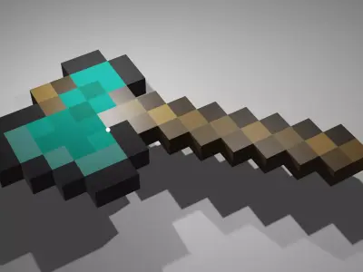 Minecraft axe Free low-poly 3D model