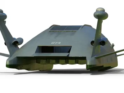 Bartini A-2500 WIG aircraft carrier 3D model