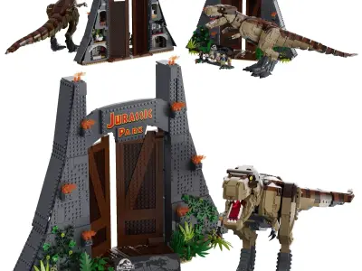 Lego - 75936 Jurassic Park T rex Rampage 3D model