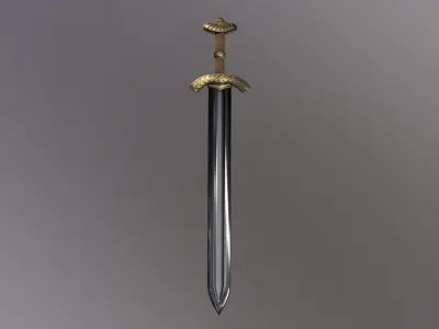 Viking Sword 03 Low-poly 3D model