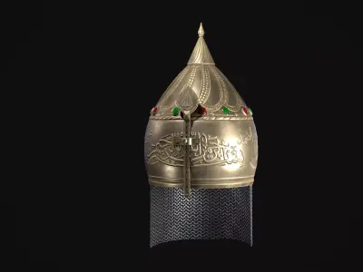 Ottoman Helmet PBR Low-poly 3D model