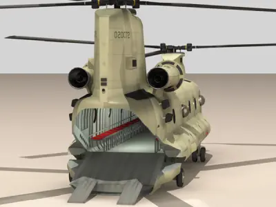 CH-47 US Army desert 3D model