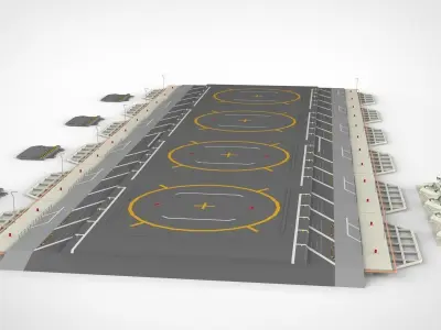 sci-fi landing platform 1 3D model