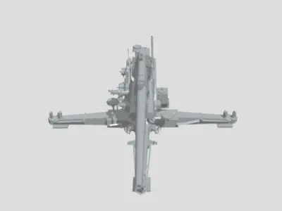 GERMAN 88 CM FLAK WW2 AA GUN 3D model