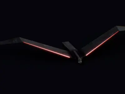 Futuristic Sci Fi AirForce Space Ship Transport Low-poly 3D model