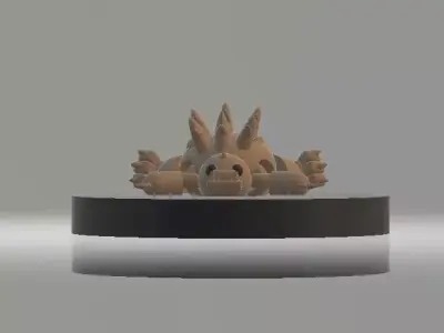 Stylized dragon 3D print model