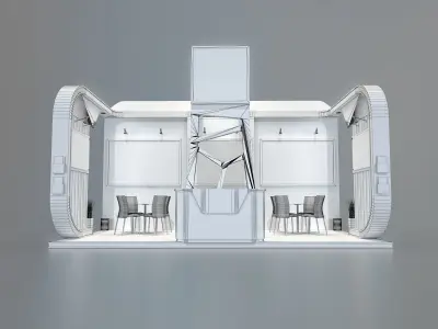 EXHIBITION STAND PACKAGE 02 3D Model Collection