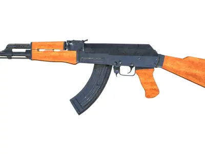 Assault Rifle AK-47 Low-poly 3D model