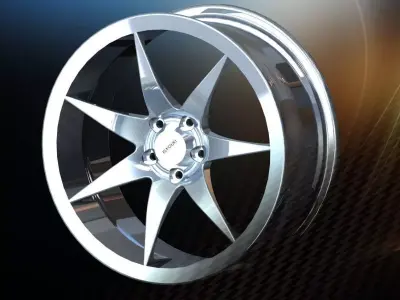 Rim chrome wheel Free 3D model