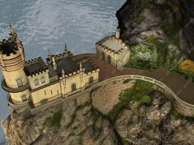 Castle Swallows nest Day Version 3D model