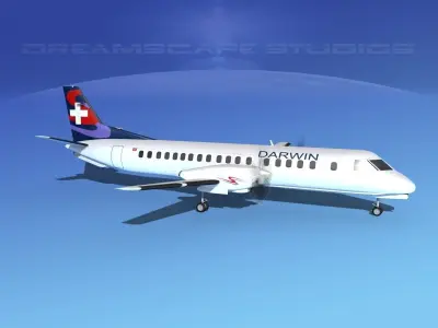 SAAB 2000 Darwin 3D model