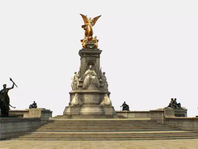 Queen Victoria Memorial Lowpoly 3D model Low-poly 3D model