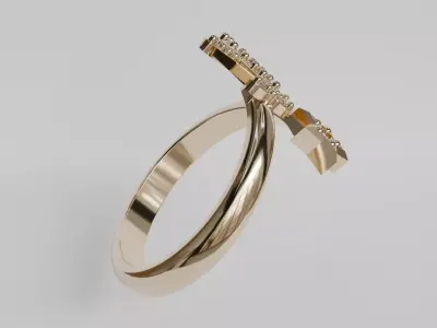 airplane ring 3D print model