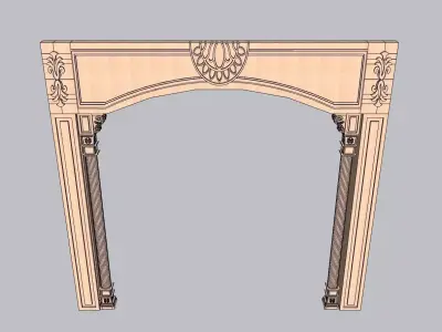 indian jodhpuri stone arch 3d modal 3D model