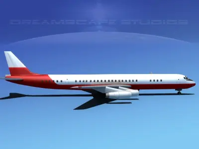 Douglas DC-8-63 Corporate 3 3D model