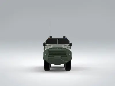 4X4 Tactical Wheeled Armoured Vehicle GOKKURT Low-poly 3D model