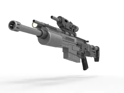 Blaster rifle A280-CFE from the movie Rogue One 2016 3D model