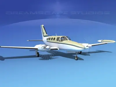 Cessna 414 Chancellor V02 3D model