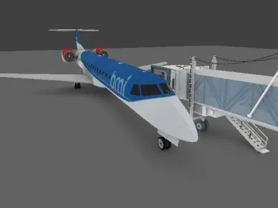 Airport Jetway Free low-poly 3D model
