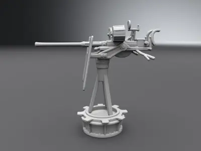 Oerlikon 20mm scale model 3D print model