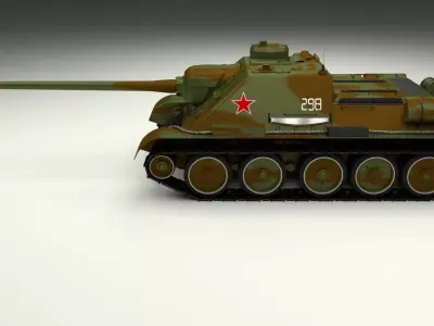 SU 100 Tank Destroyer Camo 3D model