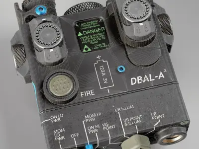 ANPEQ-15A DBAL-A2 Laser attachment Low-poly 3D model