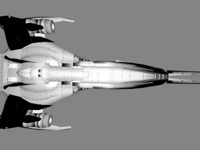 SpaceShip Free low-poly 3D model