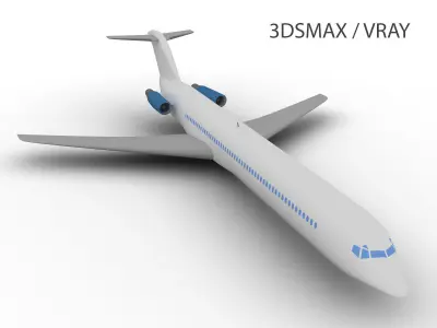 MCDONELL DOUGLAS MD-80 Low-poly 3D model