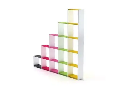 Rainbow Step Storage Cubes 3D model