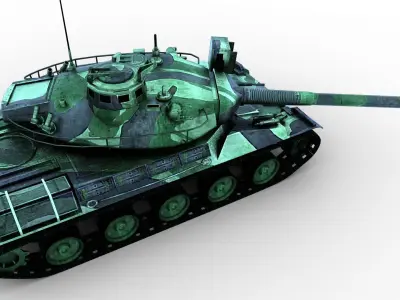 AMX-30 Tank Low-poly 3D model