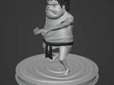 JIMBEI KID VERSION ONE PIECE Low-poly 3D model