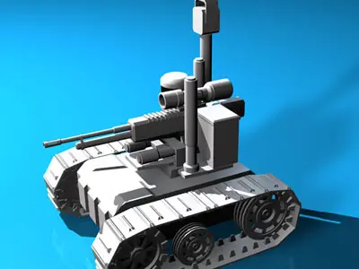 Army recon robot 3D model
