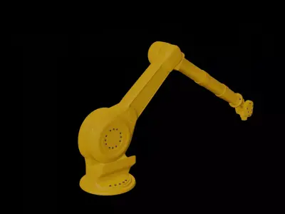 Robot arm rigged Free 3D model